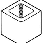 Block 8" Single Bullnose, Half Block [Drawing]