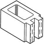 Block 12", Fluted Rake Face, Half [Drawing]