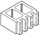 Block 12", Fluted Rake Face, Standard [Drawing]