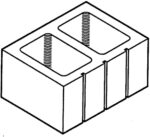 Block 12", 3-Scored, Standard [Drawing]