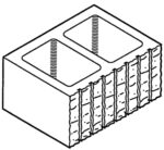 Block 12", 7-Scored Split Face, Standard [Drawing]