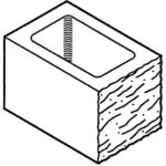 Block 12" Split Face, Half [Drawing]