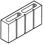 Block 4", 3-Scored, Standard [Drawing]