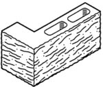 Block 4" Split Face, L-Corner [Drawing]