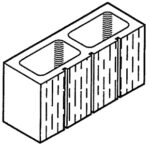 Block 6", 3-Scored Raked, Standard [Drawing]