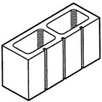 Block 6", 3-Scored, Standard [Drawing]