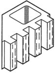 Block 8", Fluted Rake Face, 45 deg Corner [Drawing]