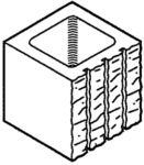 Block 8", 7-Scored Split Face, Half [Drawing]