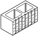 Block 8", 7-Scored Split Face, Standard [Drawing]