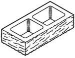 Block 8" Split Face, Corner, Half-High [Drawing]