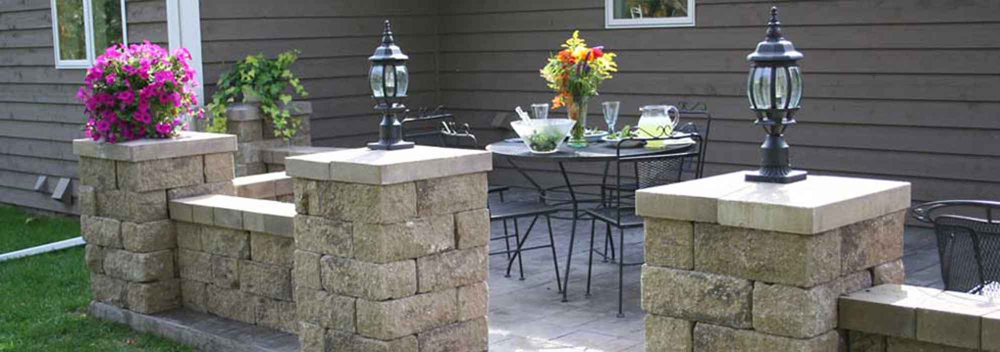 Allan Block Courtyard Landscape Wall Fairbanks Materials Inc. (FMI)