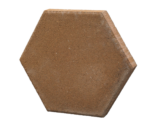 Step Stone 16" Hexagon with Bevel Edge - Caribou Buff