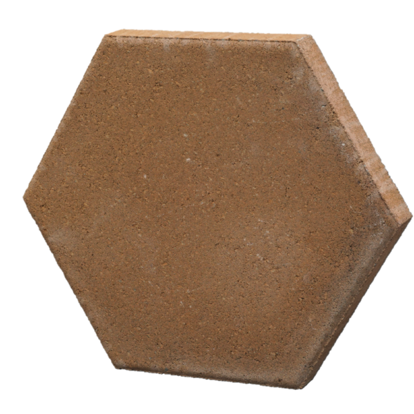 Step Stone 16" Hexagon with Bevel Edge - Caribou Buff