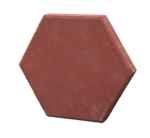 Step Stone 16" Hexagon with Bevel Edge - Aurora Red